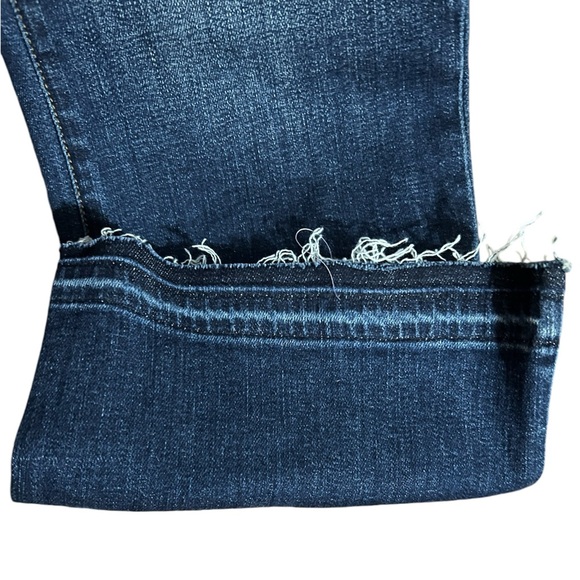 J Brand Dark Wash Frayed Ankle Jeans - Picture 4 of 5